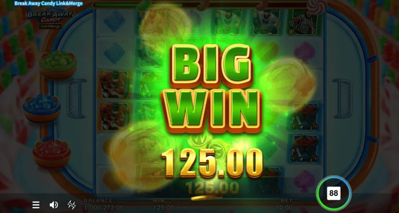 Break Away Candy – Grand Jackpot iškritimas, x5000 nuo statymo