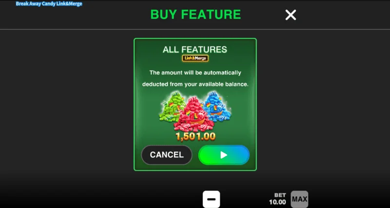 Break Away Candy – Multiply Link&Merge režimas su x2-x10 daugikliais
