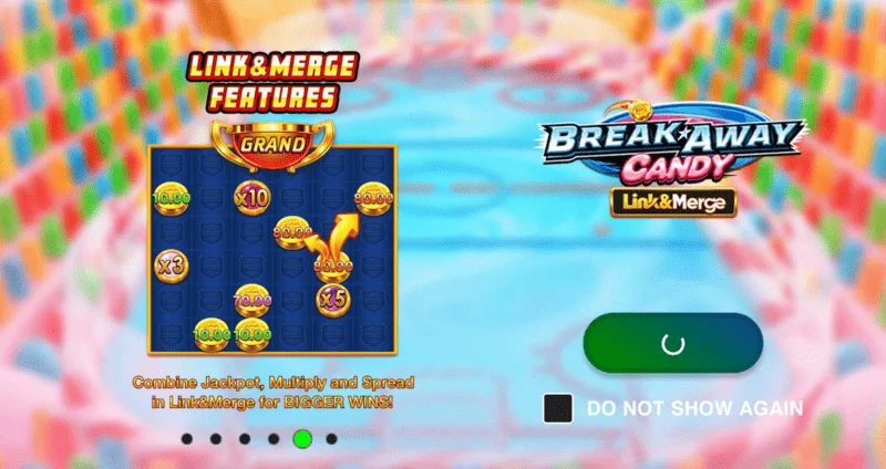 Break Away Candy – pagrindinis ekranas su 6x6 tinkleliu ir ledo ritulininkais